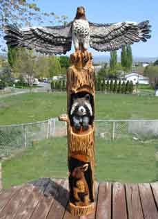Hand Carved Wooden Totem Poles ~ Inspired by Native